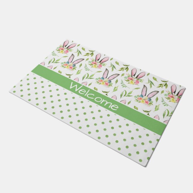 バニーの耳と卵 ドアマット (アングル)