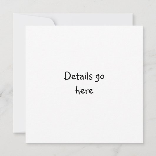 バニーの耳の招待状を持つかわいいチビ(小さくかわいく書いた感じ)の女の子 招待状 (裏面)