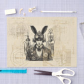 バニーの耳を持つスチームパンクの男 薄葉紙 (クラフト)
