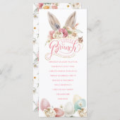 バニーの耳 |イースターブランチのメニュー (正面/裏面)