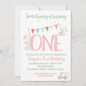 バニーの誕生日の招待状、バニーの最初誕生日 招待状 (正面)