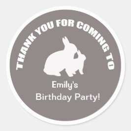 バニーの誕生日パ感謝していーティー、エスプレッソのステッカー。 ラウンドシール