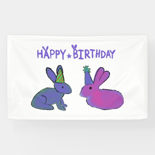 バニーの誕生日 横断幕 (横)
