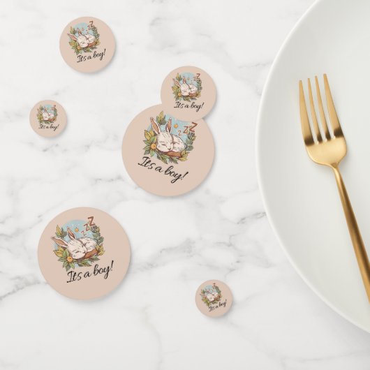 バニーの赤ちゃんシャワーを嗅ぐ コンフェッティ (グループ)