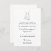 バニーの長距離のベビーシャワーの挿入物 エンクロージャーカード (正面/裏面)