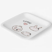 バニーの고마워요だ！Thank You Bow (Korean) ペーパープレート (傾斜あり)