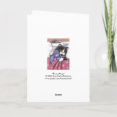 バニーのHugz |のタキシードの猫およびおもちゃのバニーのイラストレーション カード (裏面)