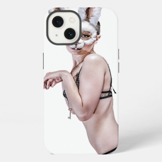 バニーのIphoneのねじれた場合 iPhoneケース (裏面)