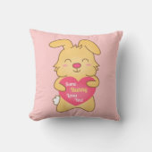 バニーはかわいいしゃれのユーモアの枕愛します クッション (正面)