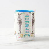 バニーはコーヒー・マグ泡立ちます ツートーンマグカップ (中央)