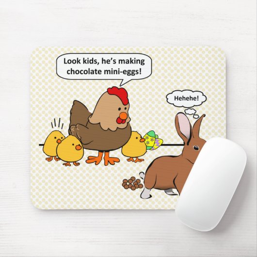 バニーはチョコレートウンチにおもしろいな漫画をします マウスパッド (マウス)