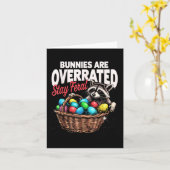 バニーはフェラル・イースターおもしろい・ラックの過格付け カード (黄色い花)