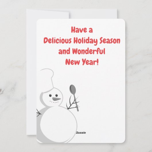 バニーは休日のベーキングのクリスマスカードを払います シーズンカード (裏面)