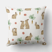 バニーは枕で(青い)あなたの子供の名前を絵を描きました クッション (裏面)