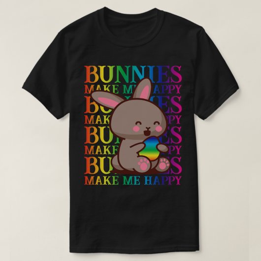 バニーは私にハッピーイースター Tシャツ (デザイン正面)