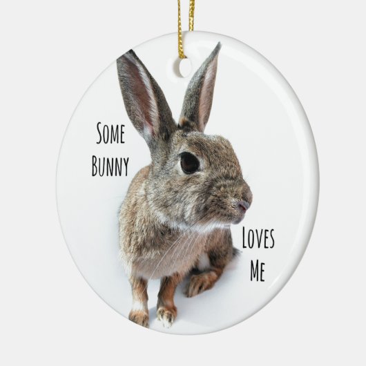 バニーは私をコレクションのウサギイースター愛します セラミックオーナメント (左)