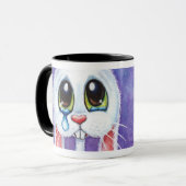 バニーは私を-かわいく悲しいウサギ愛しません マグカップ (正面左)