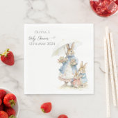 バニーは赤ちゃんシャワーをミイラ スタンダードランチョンナプキン (インサイチュ)