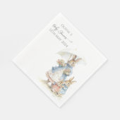 バニーは赤ちゃんシャワーをミイラ スタンダードランチョンナプキン (角)