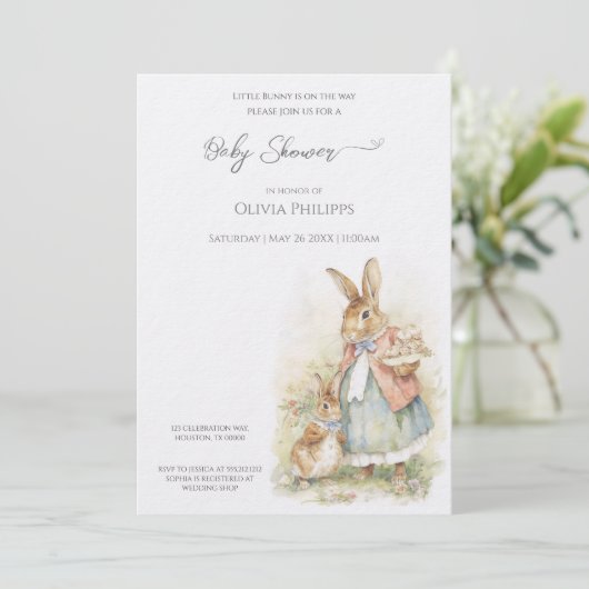 バニーは赤ちゃんシャワーをミイラ 招待状 (スタンド正面)