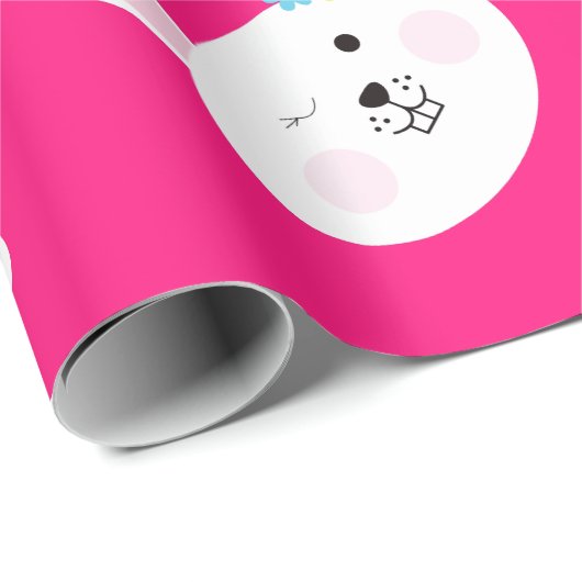 バニーは1つのかわいいウサギの第1誕生会です ラッピングペーパー (ロールコーナー)