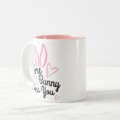 バニーは//のかわいいノベルティイースター愛します ツートーンマグカップ (正面左)