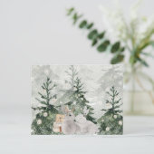 バニーよくはしゃぐラビットクリスマスホリデー ポストカード (スタンド正面)