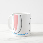 バニーをかいま見て下さい! コーヒーマグカップ (正面左)