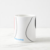 バニーをかいま見て下さい! コーヒーマグカップ (中央)