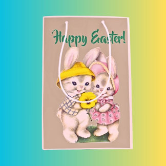 バニーをテーマにしたイースター抱き枕で最適なお菓子 ミディアムペーパーバッグ