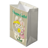 バニーをテーマにしたイースター抱き枕で最適なお菓子 ミディアムペーパーバッグ (正面アングル)