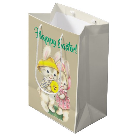 バニーをテーマにしたイースター抱き枕で最適なお菓子 ミディアムペーパーバッグ (正面アングル)