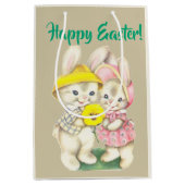 バニーをテーマにしたイースター抱き枕で最適なお菓子 ミディアムペーパーバッグ (正面)