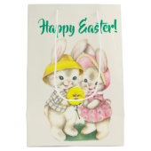 バニーをテーマにしたイースター抱き枕で最適なお菓子 ミディアムペーパーバッグ (裏面)