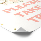 バニーをテーマにした誕生日パーティーのサイン ポスター (角)