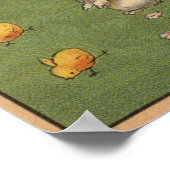 バニーを持つ喜ばしいイースターキッズ ポスター (角)