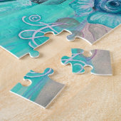 バニーを持つ甘いゴシック様式女の子 ジグソーパズル (側面)