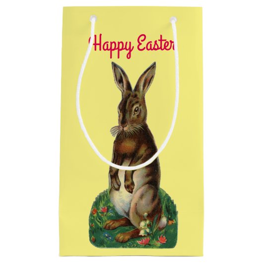 バニーを立てるヴィンテージ スモールペーパーバッグ (正面)