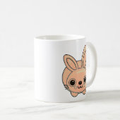 バニーを見おもしろいる コーヒーマグカップ (正面右)