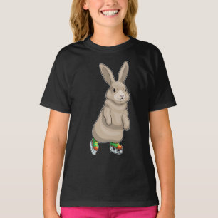 バニーアイススケートで滑るアイススケート Tシャツ