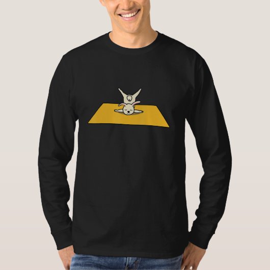 バニーアニマルヨガウサギ3 Tシャツ (正面)