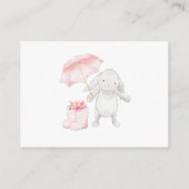 *~*バニーアンブレラブーツフラワーピンクおむつラッフル エンクロージャーカード (裏面)