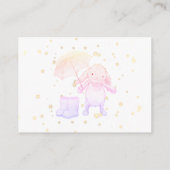 ~*バニーアンブレラブーツラベンダーおむつラッフル エンクロージャーカード (裏面)