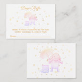 ~*バニーアンブレラブーツラベンダーおむつラッフル エンクロージャーカード (正面/裏面)