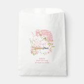 バニーアンブレラ花模様名デイトガールベビーシャワー フェイバーバッグ (正面)