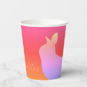 バニーアートがアクセントになった可愛い 紙コップ (裏面)