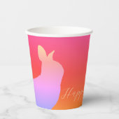 バニーアートがアクセントになった可愛い 紙コップ (正面)