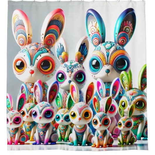 バニーアート シャワーカーテン (正面)