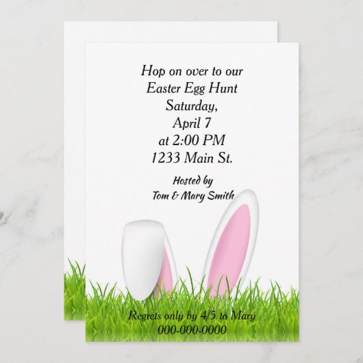 バニーイヤーイースターエッグ狩り 招待状 (正面/裏面)