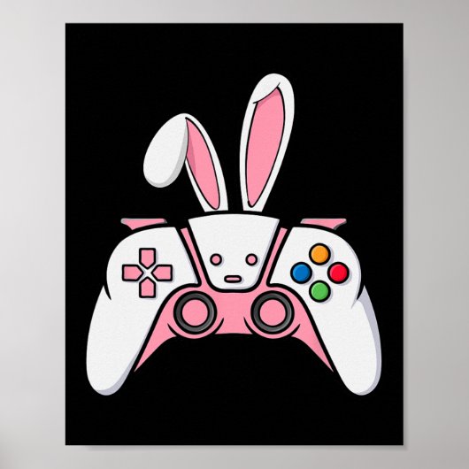 バニーイヤーイースターガミンとゲームおもしろいコントローラー ポスター (正面)